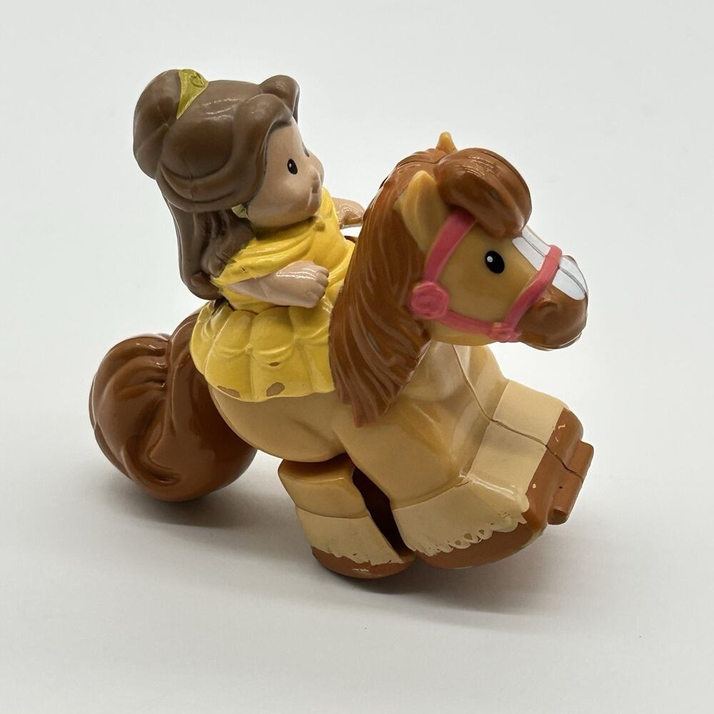 Fisher-Price Little People Klip Klip Belle Horse Beauty Beast Disney Princess